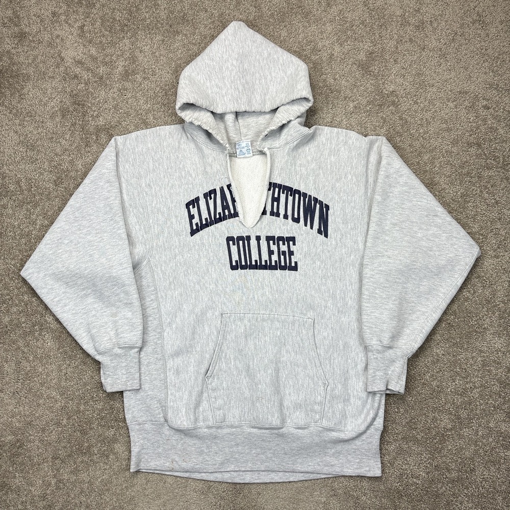Vintage 90s Champion Reverse Weave Elizabethtown College Hoodie XL